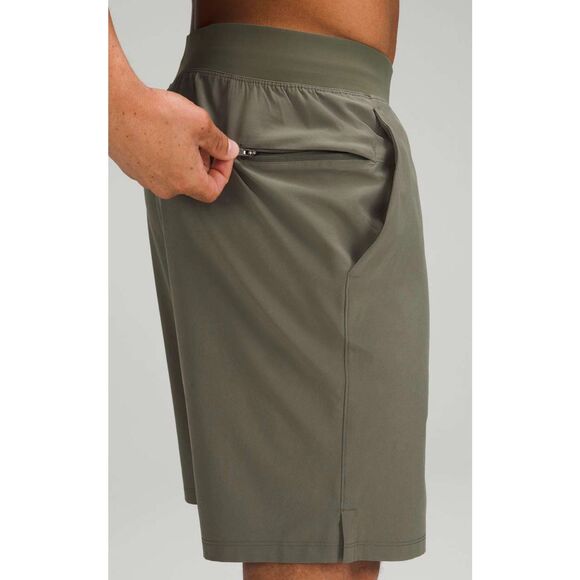 Lululemon Men’s Linerless Shorts Inside Drawstring Olive Active Comfort - Picture 5 of 7